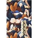 Casamance|Wandverkleidung Samt abstrakte Landschaft elektrisches Blau braun|Wandverkleidungen