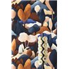 Casamance|Wallcovering velvet abstract landscape electric blue brown|Wall Coverings