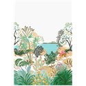 Casadeco|Mural pared paisaje costero mediterráneo|Murales de Pared