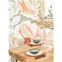 Casadeco|Wall mural mid-century floral leaves and fruits orange|Wallmurals
