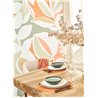 Casadeco|Wandbild floral Blätter und Früchte Mid-Century orange|Wandbild