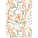 Casadeco|Wandbild floral Blätter und Früchte Mid-Century orange|Wandbild