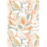 Casadeco|Wandbild floral Blätter und Früchte Mid-Century orange|Wandbild
