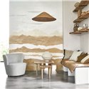 Casadeco|Papier peint panoramique paysage abstrait collines et dunes beige|Panoramiques