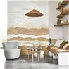 Casadeco|Papier peint panoramique paysage abstrait collines et dunes beige|Panoramiques