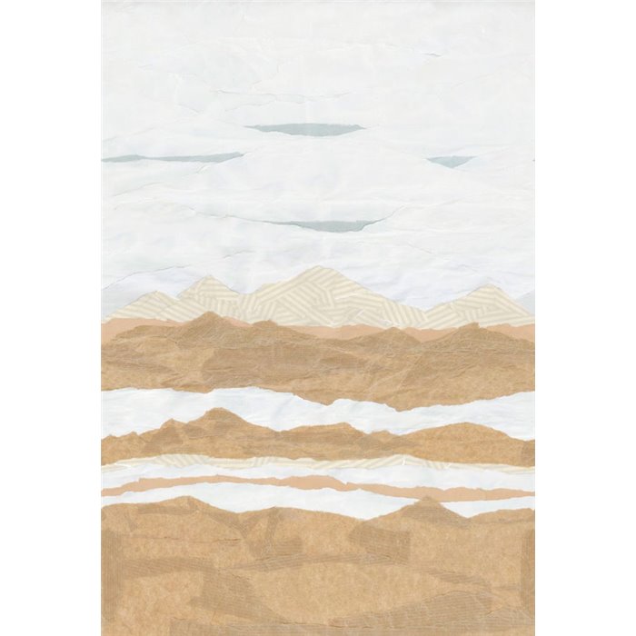 Casadeco|Wandbild abstrakte Landschaft Hügel und Dünen beige|Wandbild