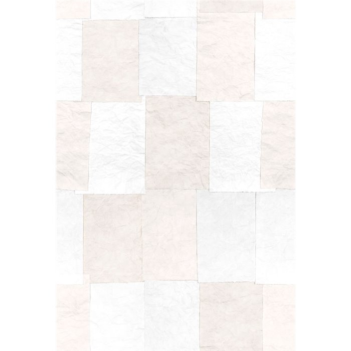 Casadeco|Papier peint panoramique pièces carrées rectangulaires mosaïque blanc|Panoramiques