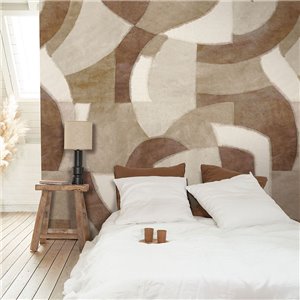 Casadeco|Wall mural Scandinavian forest realistic and impressionist white grey|Wallmurals