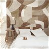 Casadeco|Wall mural abstract intertwined curved shapes brown|Wallmurals