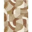 Casadeco|Wall mural abstract intertwined curved shapes brown|Wallmurals