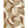 Casadeco|Wall mural abstract intertwined curved shapes brown|Wallmurals
