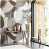 Casadeco|Wall mural abstract geometric curved pattern grey|Wallmurals