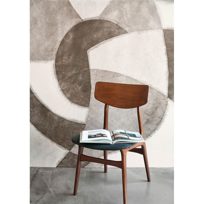 Casadeco|Wandbild abstraktes geometrisches Muster Kurven grau|Wandbild