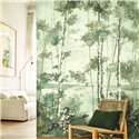 Casadeco|Wandbild skandinavischer Wald künstlerisch impressionistisch weiß grün|Wandbild