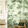 Casadeco|Wandbild skandinavischer Wald künstlerisch impressionistisch weiß grün|Wandbild