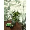 Casadeco|Wall mural Scandinavian forest artistic impressionist white green|Wallmurals