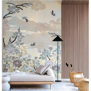 Papeldecor|Papier peint panoramique jungle tropicale feuillage vert luxuriant|Panoramiques
