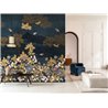 Casamance|Papier peint panoramique paysage japonais artistique avec fleurs et montagnes bleues|Panoramiques
