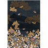 Casamance|Wandbild japanische künstlerische Landschaft mit Blumen und blauen Bergen|Wandbild
