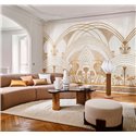 Casamance|Wandbild Art-Déco-Stil mit Reihern und geometrischen Bögen|Wandbild