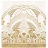Casamance|Wandbild Art-Déco-Stil mit Reihern und geometrischen Bögen|Wandbild