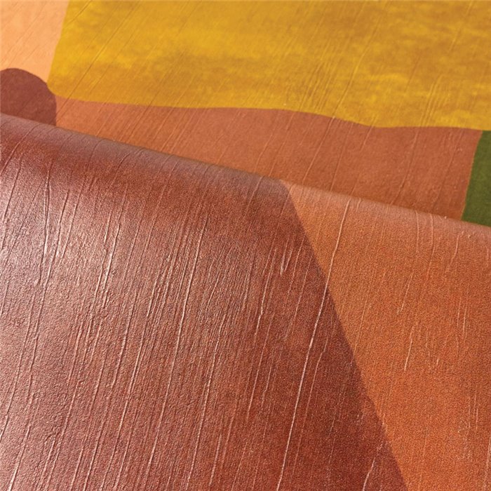 Mural pared fresco botánico abstracto flores modernista amarillo verde - Casamance Casa Azul 76343772