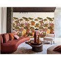 Casamance|Wandbild tropische Landschaft Vögel und Bäume Art-Nouveau-Stil|Wandbild