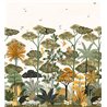Casamance|Wandbild tropischer Wald exotische Vögel Art-Nouveau-Stil|Wandbild