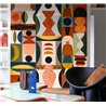 Casamance|Wandbild abstraktes Gemälde geometrische und organische Formen|L'atelier