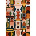 Casamance|Papier peint panoramique peinture abstraite formes géométriques et organiques|L'atelier