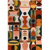 Casamance|Papier peint panoramique peinture abstraite formes géométriques et organiques|L'atelier