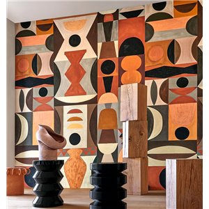 Casamance|Wall mural modern abstract painting Klee Kandinsky style|L'atelier