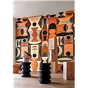 Casamance|Papier peint panoramique composition abstraite formes géométriques mid-century|L'atelier