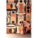 Casamance|Papier peint panoramique composition abstraite formes géométriques mid-century|L'atelier
