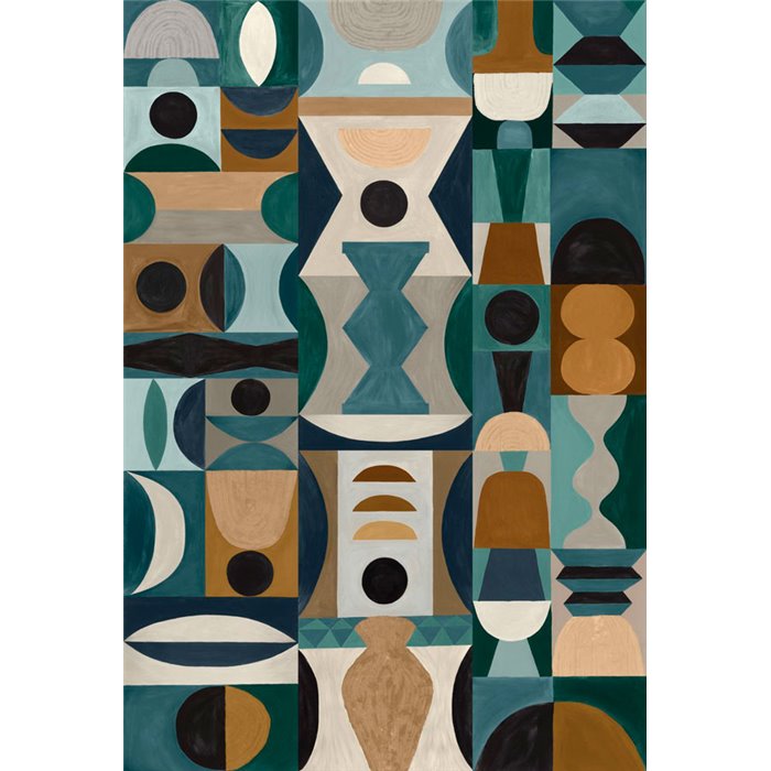 Casamance|Papier peint panoramique peinture abstraite moderne style Klee Kandinsky|L'atelier