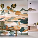 Casamance|Wandbild stilisierte Landschaft abstrakter Fokus grün|Wandbild