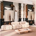 Casamance|Wall mural modern art composition with abstract sculpture beige|Wallmurals