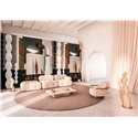 Casamance|Papier peint panoramique composition art moderne avec sculpture abstraite beige|Panoramiques
