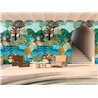 Casamance|Wandbild Karibikinsel Aruba mit Palmen Riffen und Flamingos|Wandbild