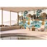Casamance|Wandbild tropische Landschaft Aruba Palmen Riffe und Flamingos|Wandbild