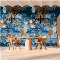 Casamance|Wall mural night view Caribbean landscape reefs and palms|Wallmurals