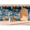 Casamance|Wandbild Nachtansicht Karibiklandschaft Riffe und Palmen|Wandbild