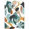 Casamance|Wandbild abstrakte Komposition stilisierte Pflanzen mit Pinselstrichen|Wandbild
