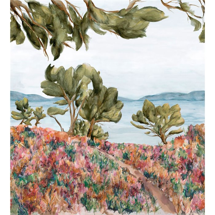 Casamance|Mural pared paisaje costero Bretaña con acantilado marino|Murales de Pared