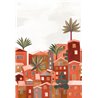 Casamance|Wandbild figurative Stadtlandschaft von Nizza braun|Wandbild