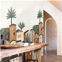 Casamance|Wandbild illustrierte Stadtlandschaft von Nizza braun grau|Wandbild