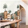 Casamance|Wandbild illustrierte Stadtlandschaft von Nizza braun grau|Wandbild