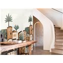 Casamance|Wandbild illustrierte Stadtlandschaft von Nizza braun grau|Wandbild