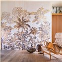 Casamance|Papier peint panoramique palmiers tropicaux beige et blanc|Panoramiques