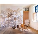 Casamance|Papier peint panoramique palmiers tropicaux beige et blanc|Panoramiques